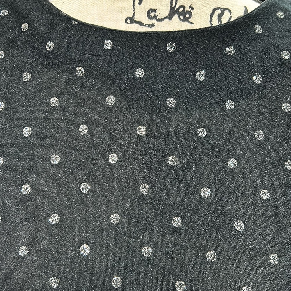 Jenny black with silver sparkling dots size XL. Vintage. - Picture 2 of 8